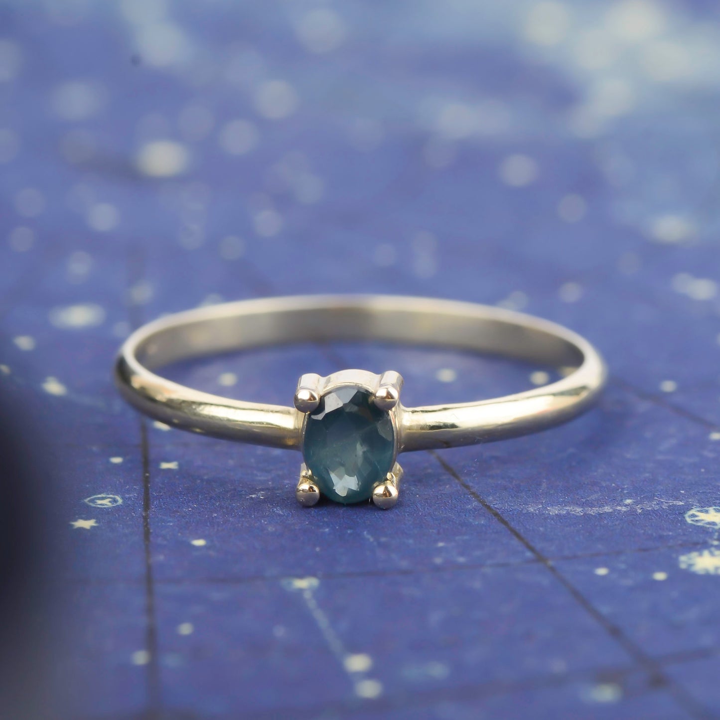 Ring 14k blue ocean