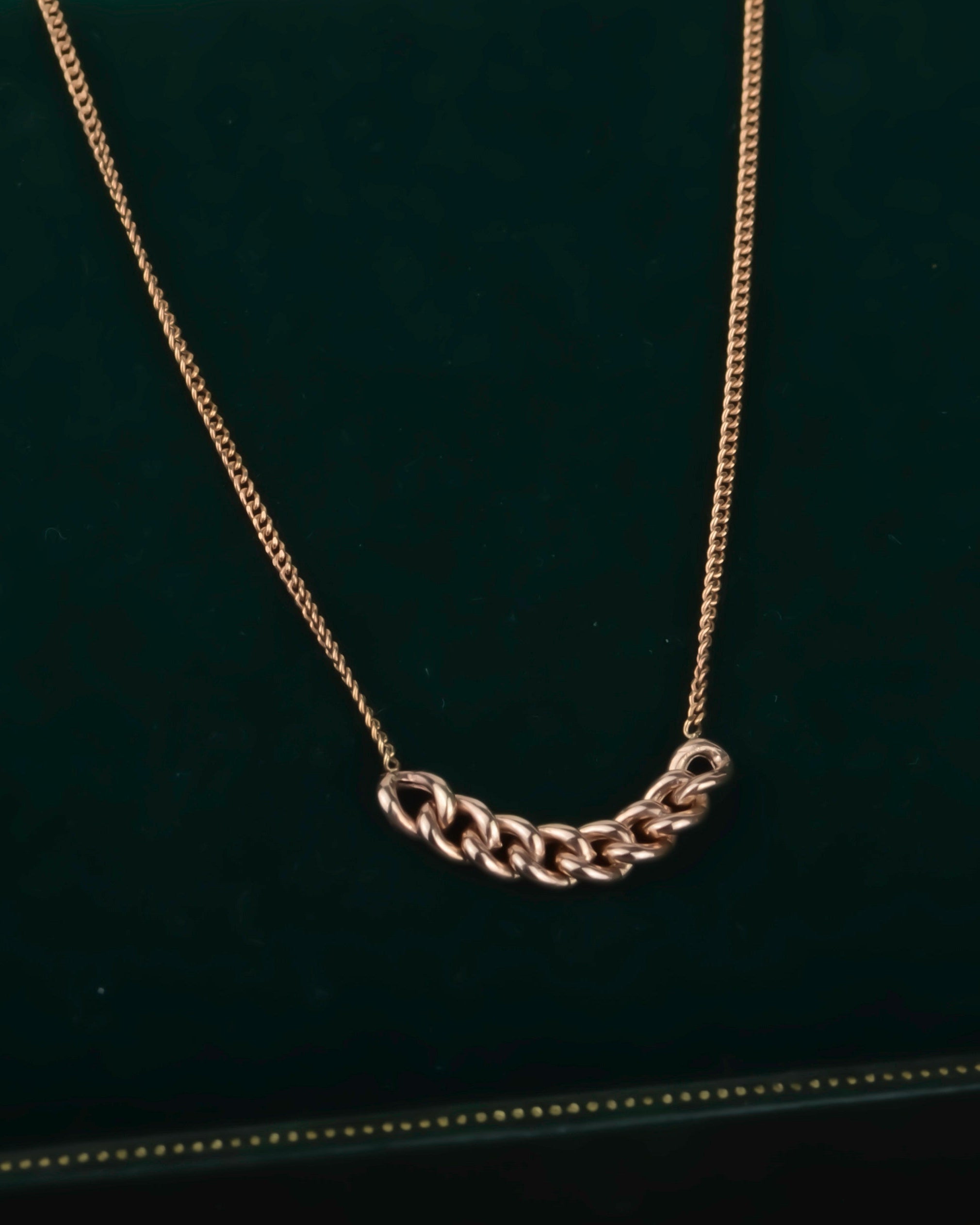 Eb en vloed ketting 14k rosegoud
