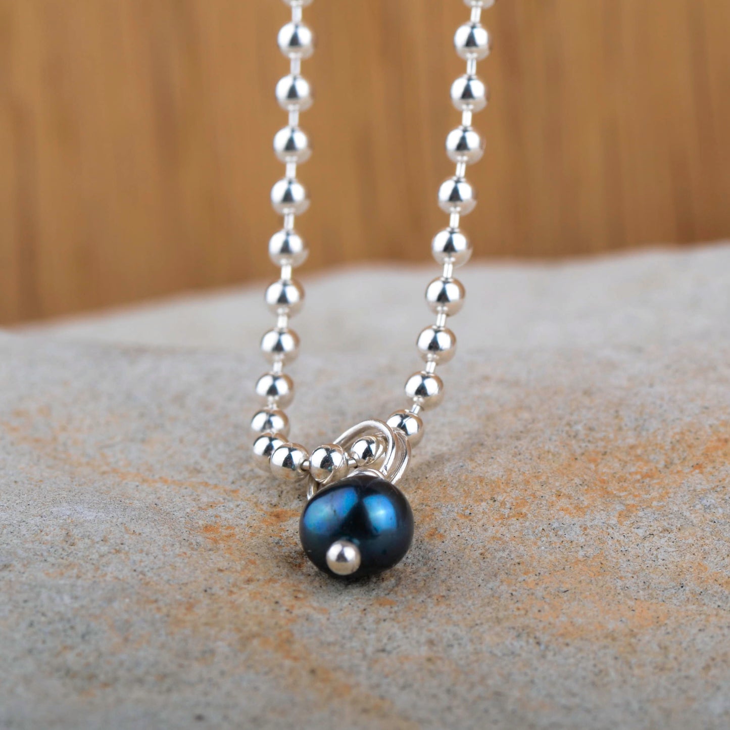 Ketting black pearl