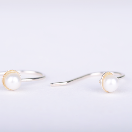 Oorbellen pearl hook