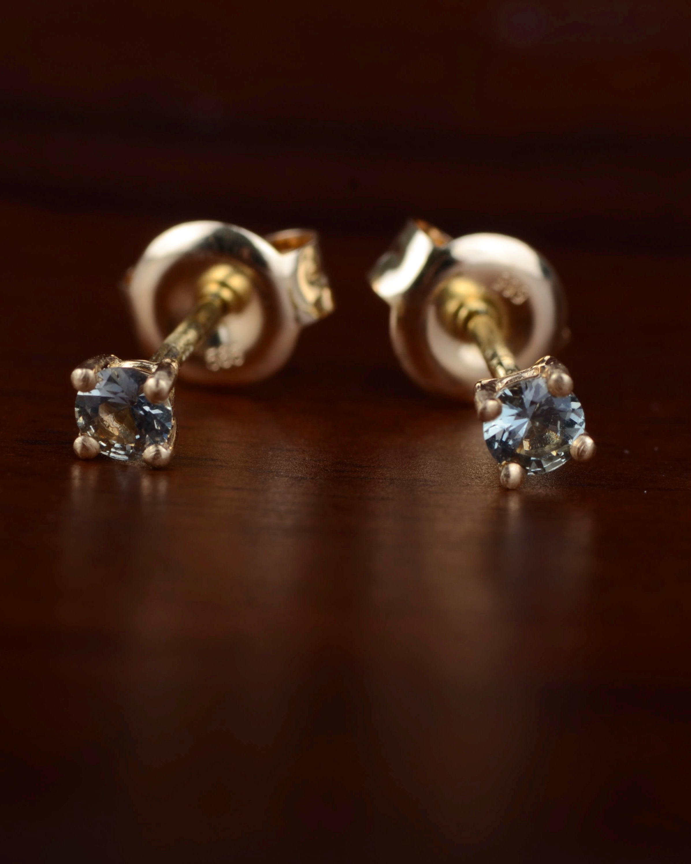 Teal oorbellen 14k