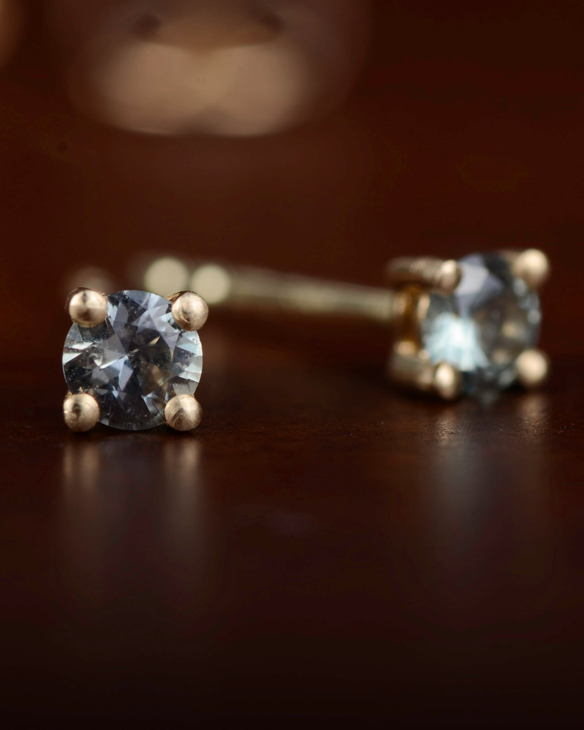 Teal oorbellen 14k