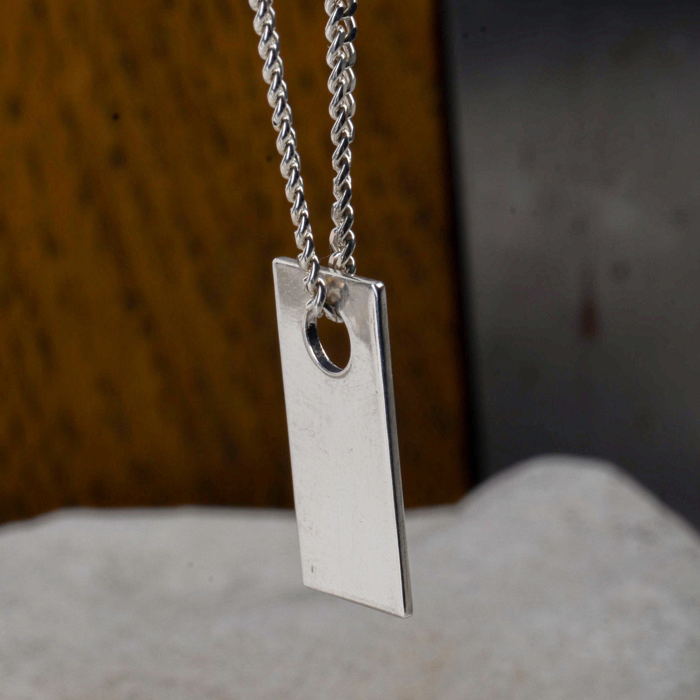 Ketting pendant rectangle