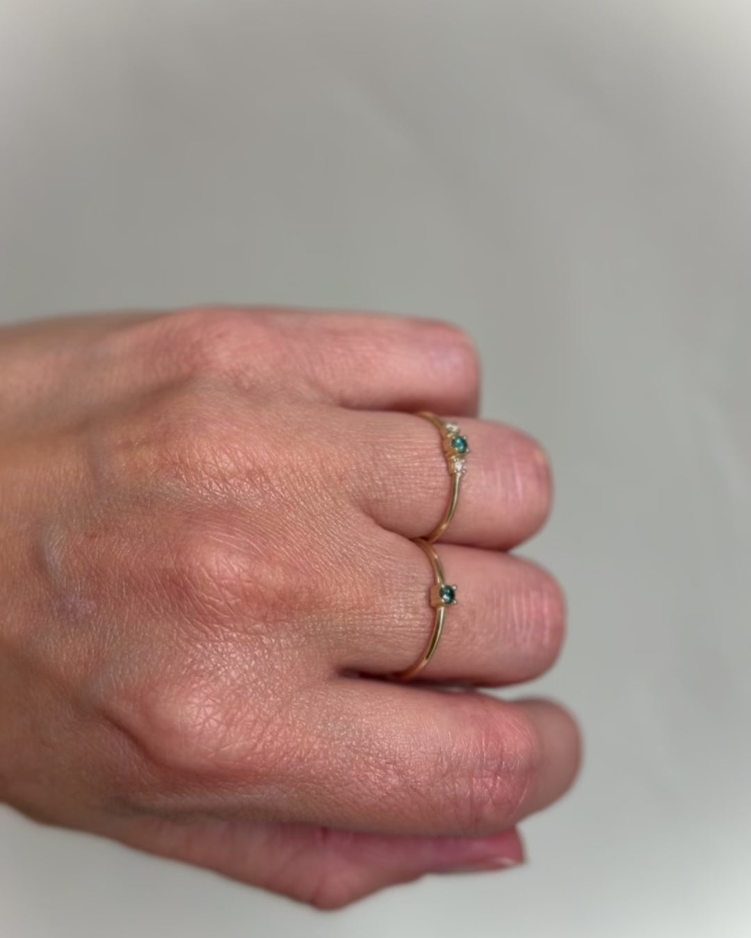 Load video: Deep blue grace ring 14k