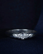 Ring 14k white flower