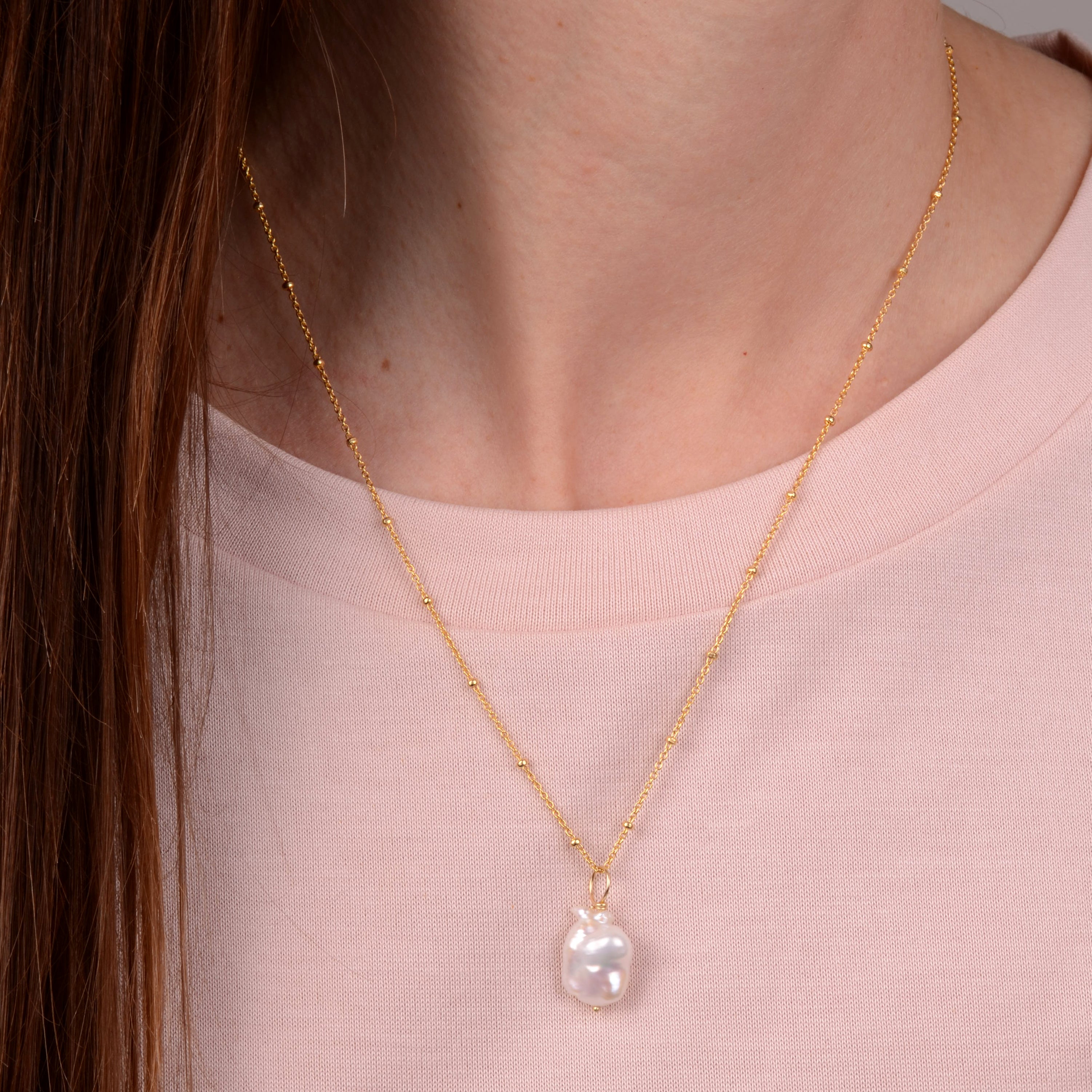 Pendant 14k keshi