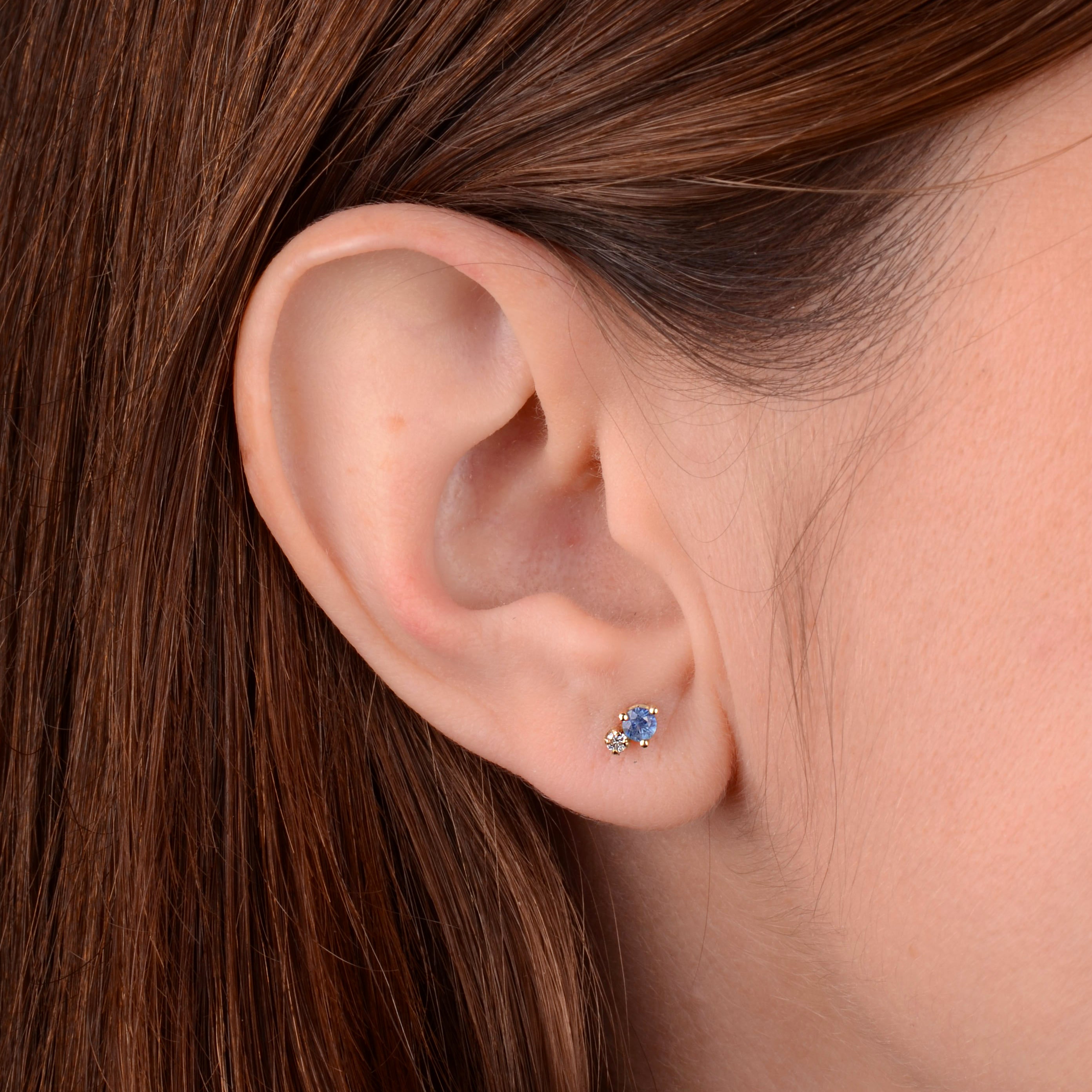 Oorbellen 14k sparkle indigo
