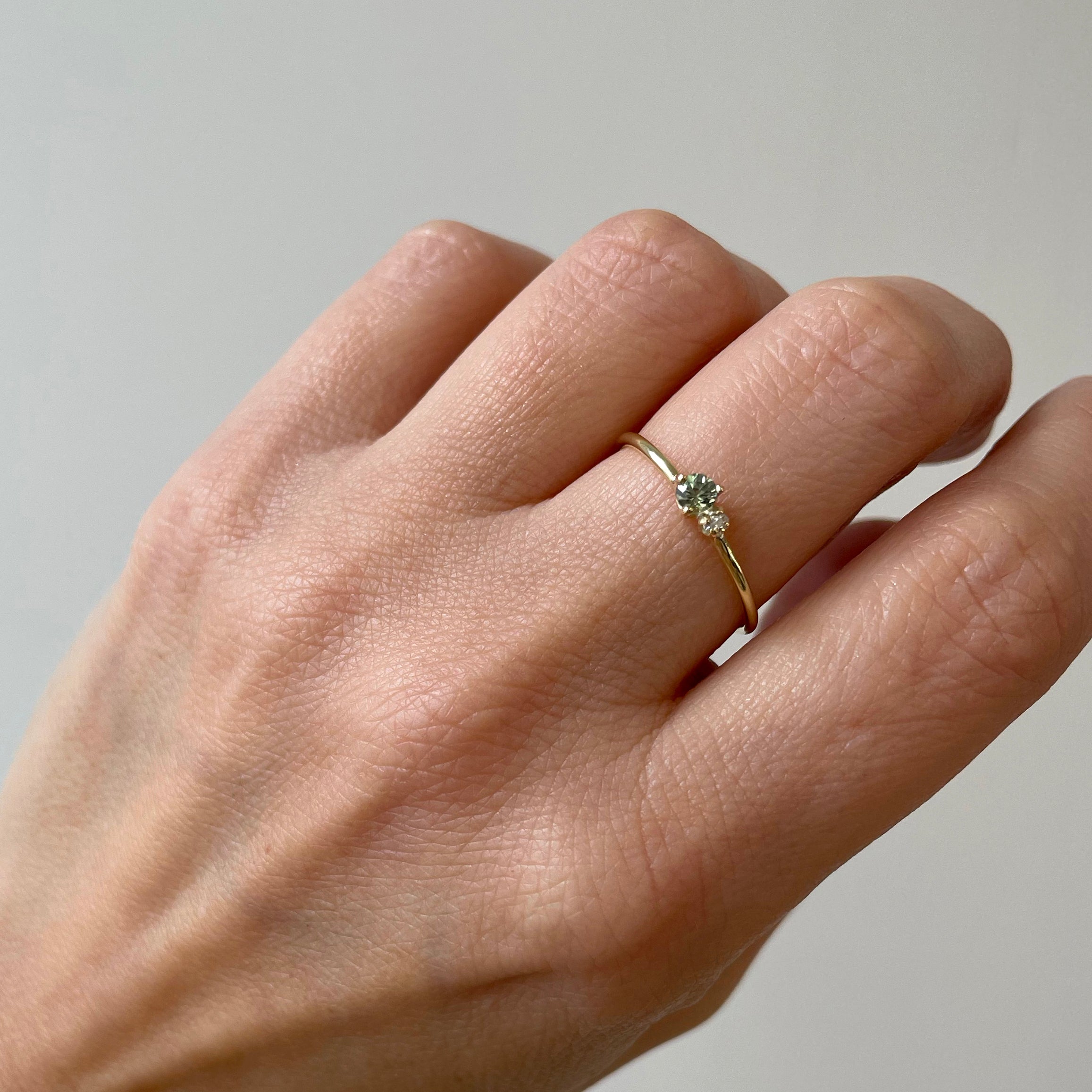 Ring 14k golden duo