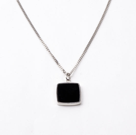 Necklace square stone