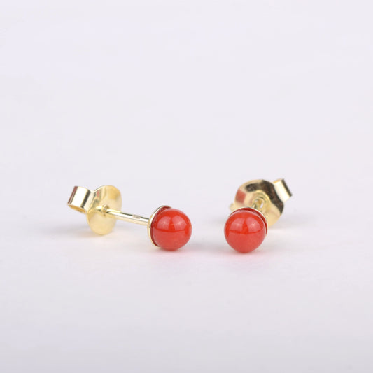 Earrings 14k red cherries