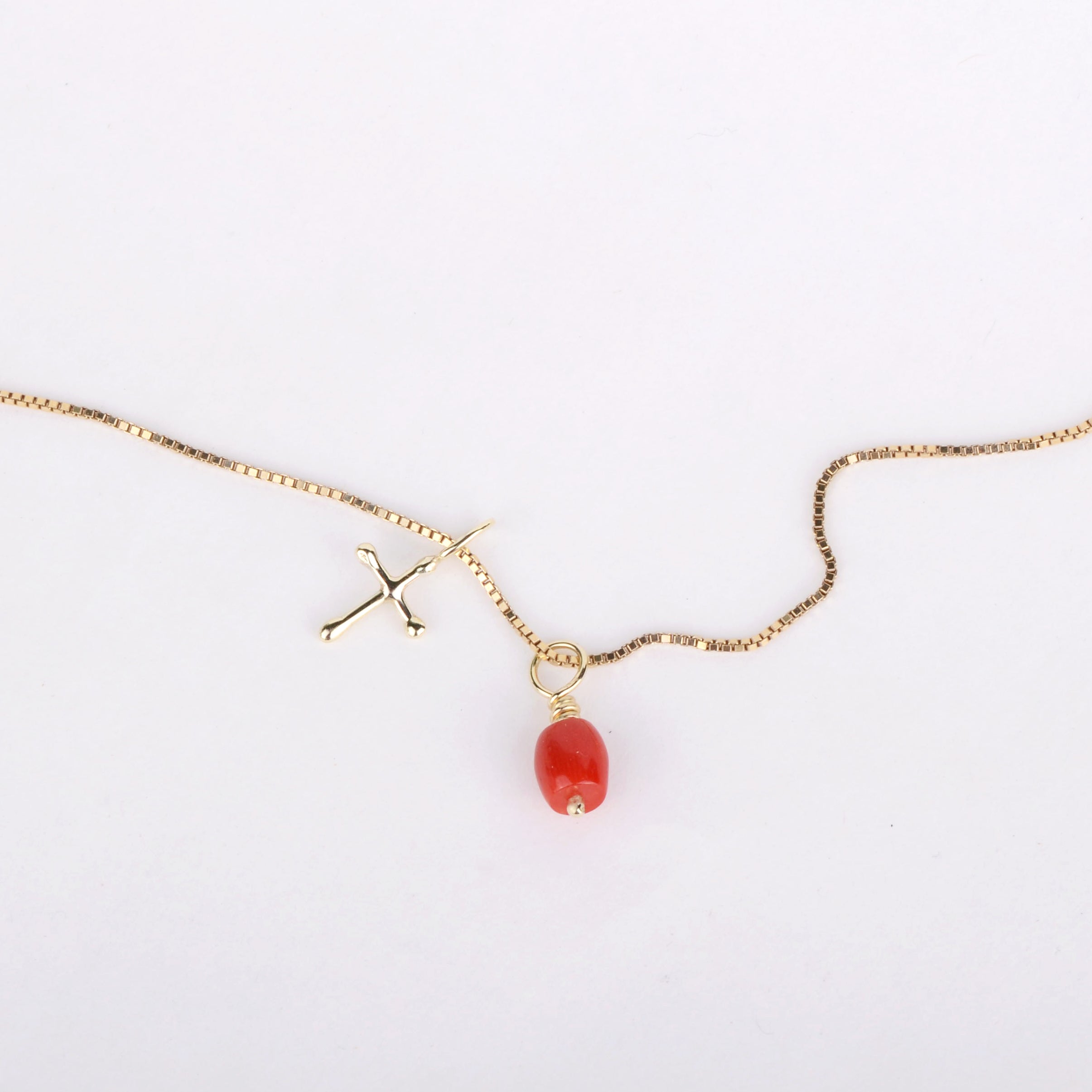 Pendant 14k red passion