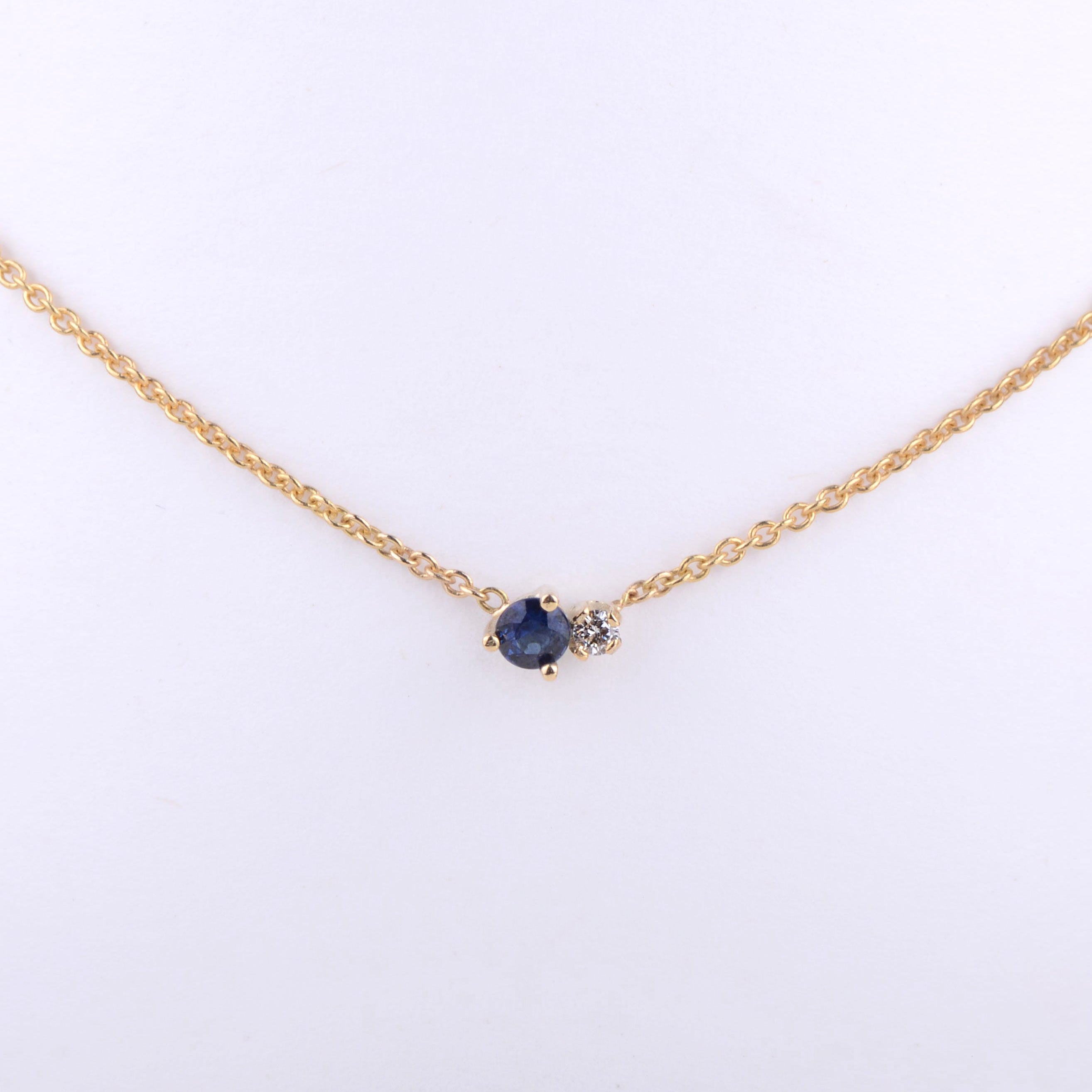 Ketting 14k sparkle indigo