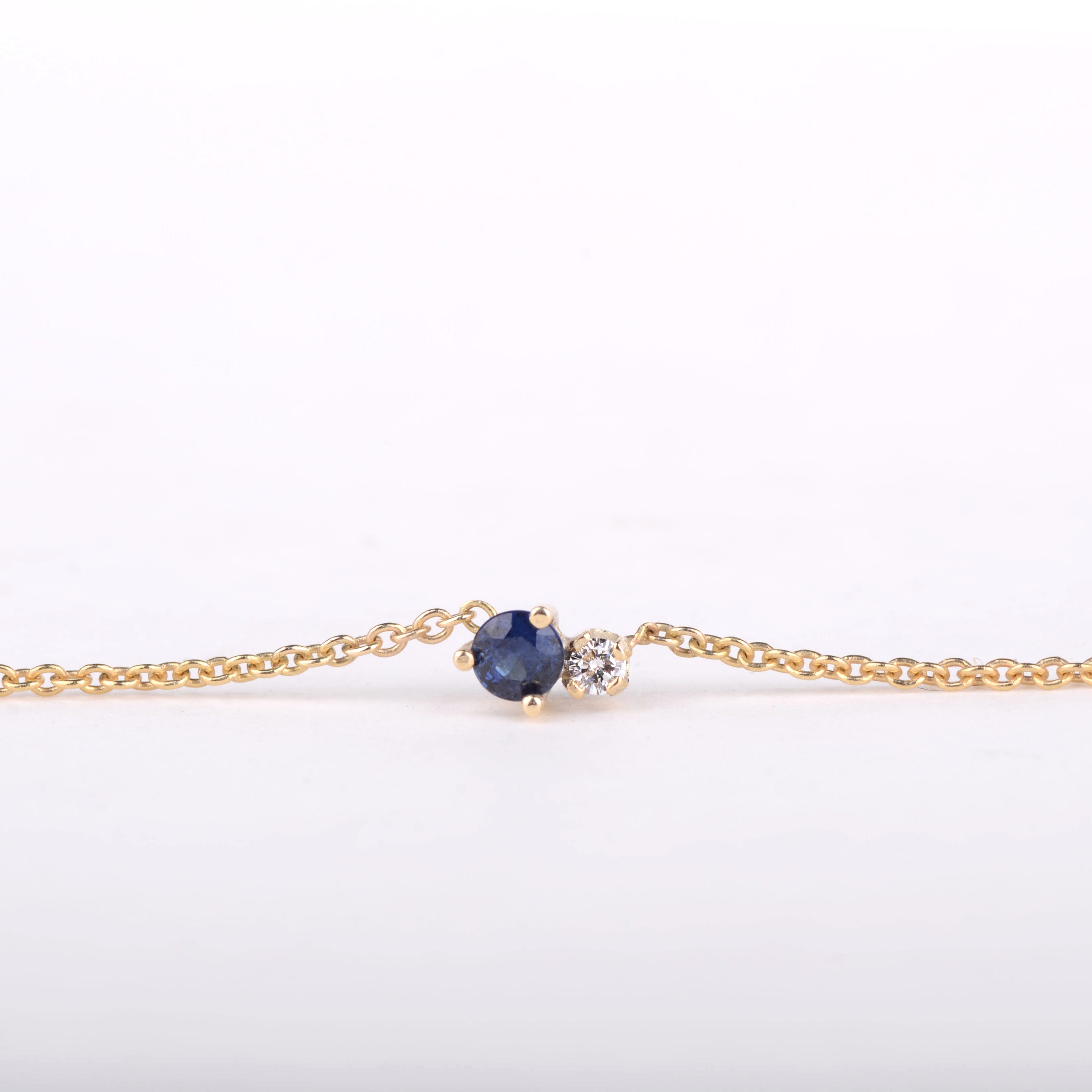 Ketting 14k sparkle indigo