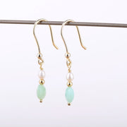 Earrings 14k dash of green