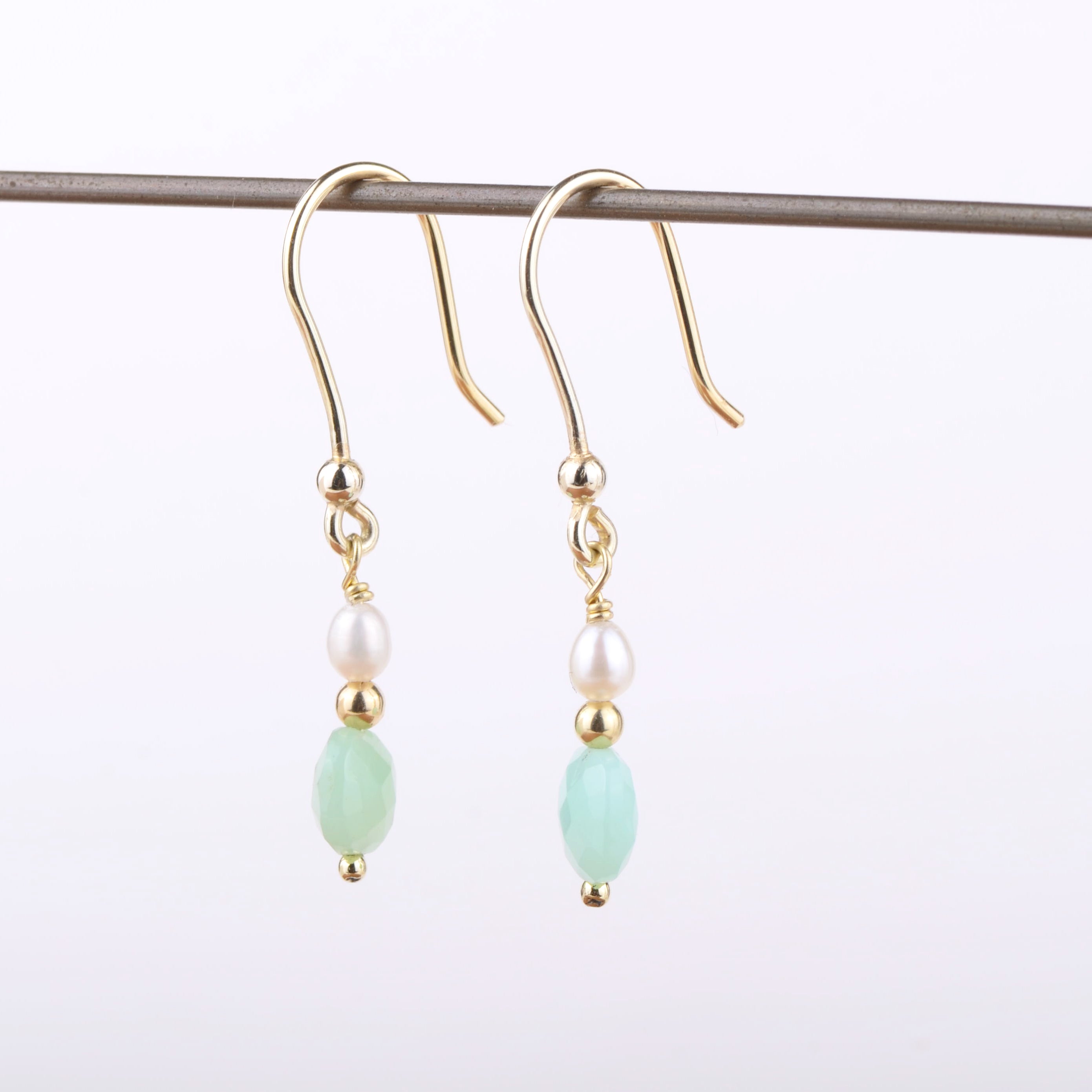 Oorbellen 14k dash of green