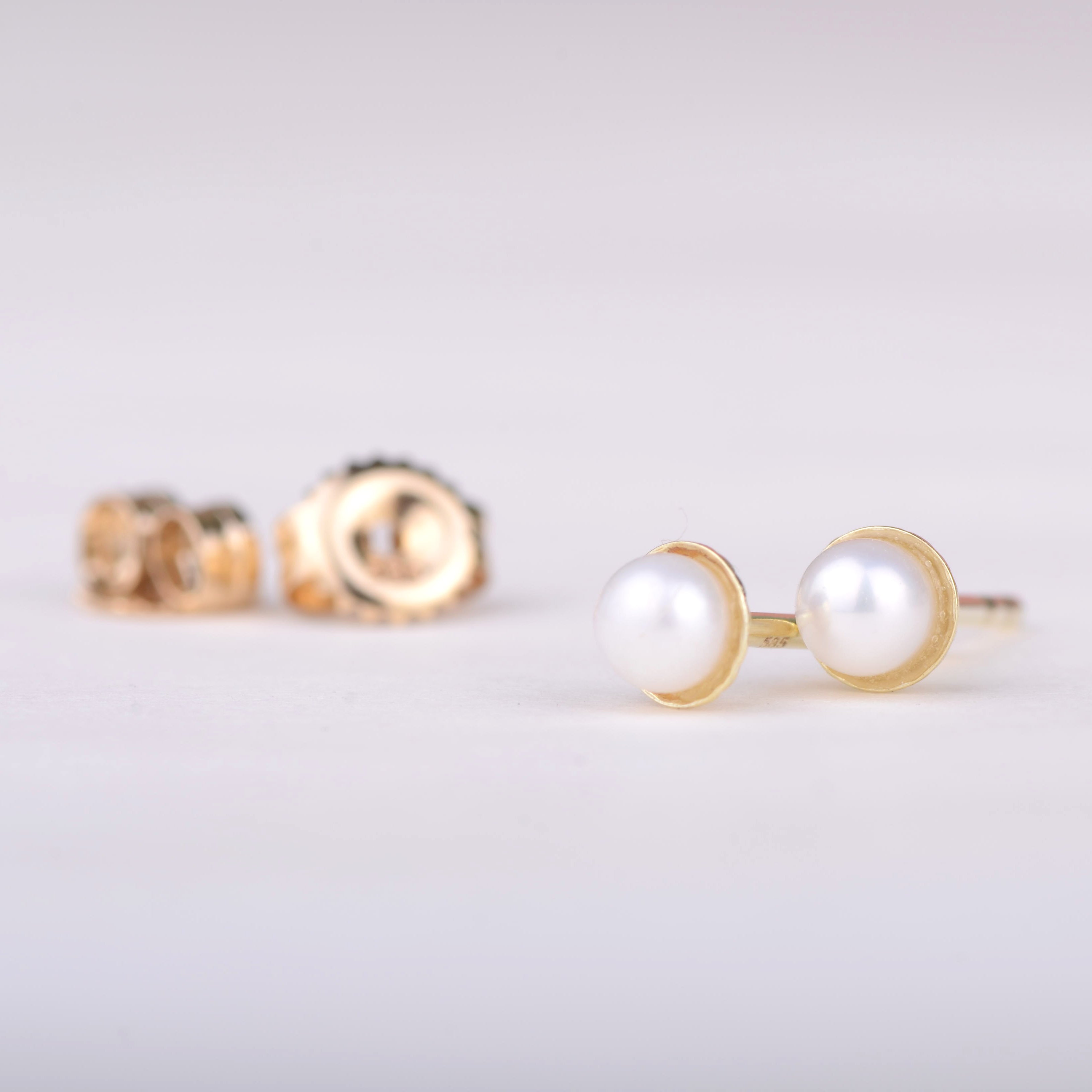Earrings 14k pearl
