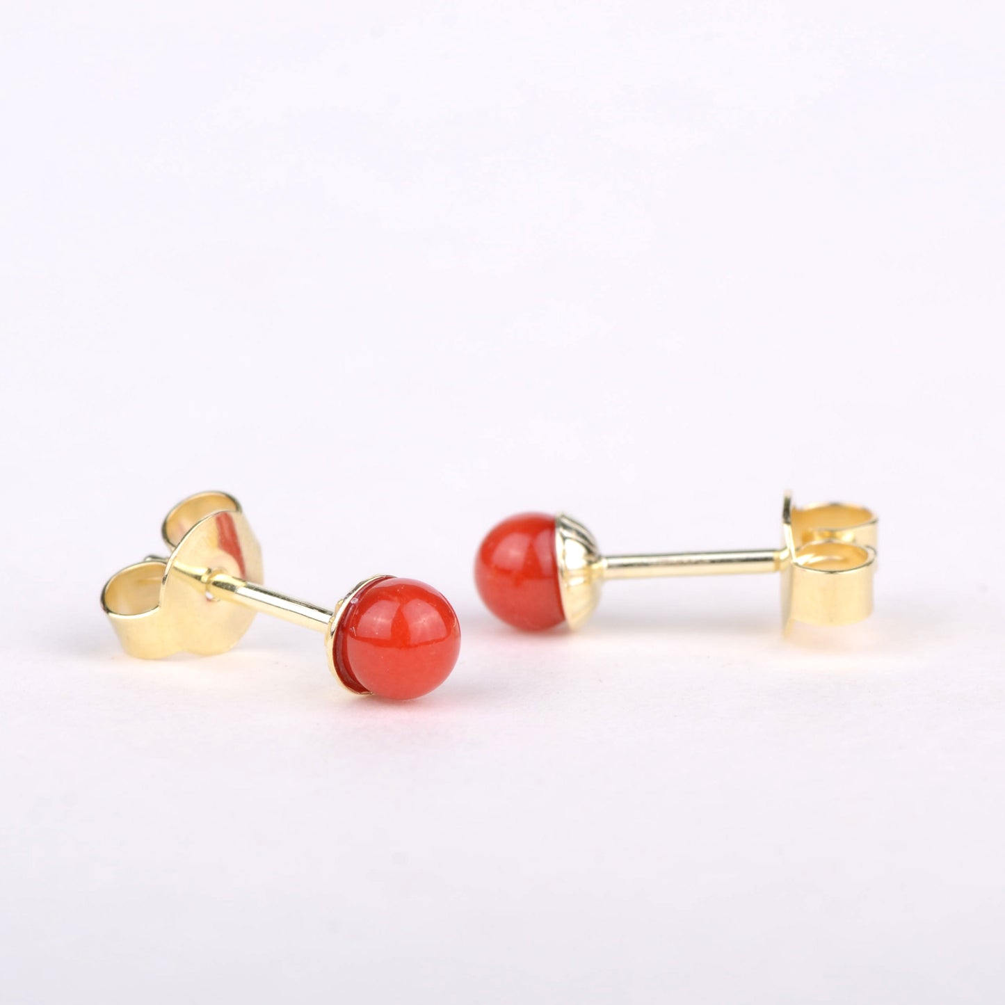 Earrings 14k red cherries