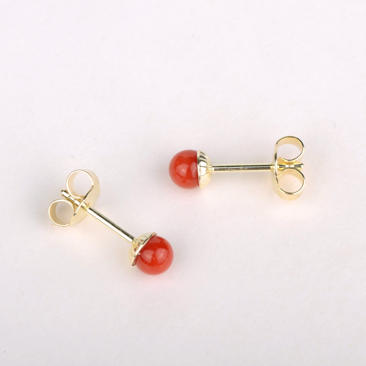 Earrings 14k red cherries