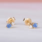 Earrings 14k sparkle indigo