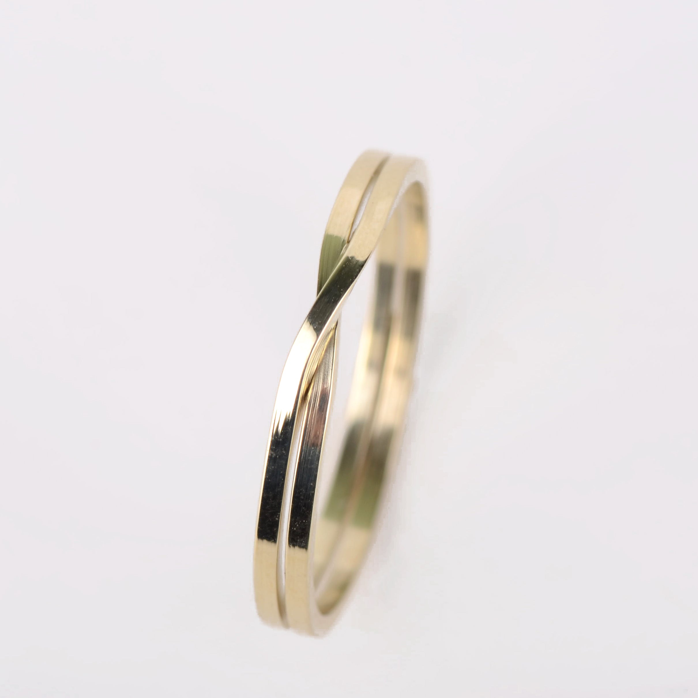 Ring 14k double stripe