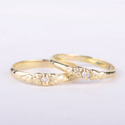 Ring 14k flower diamond
