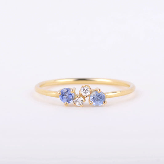 Ring 14k Riviera blue