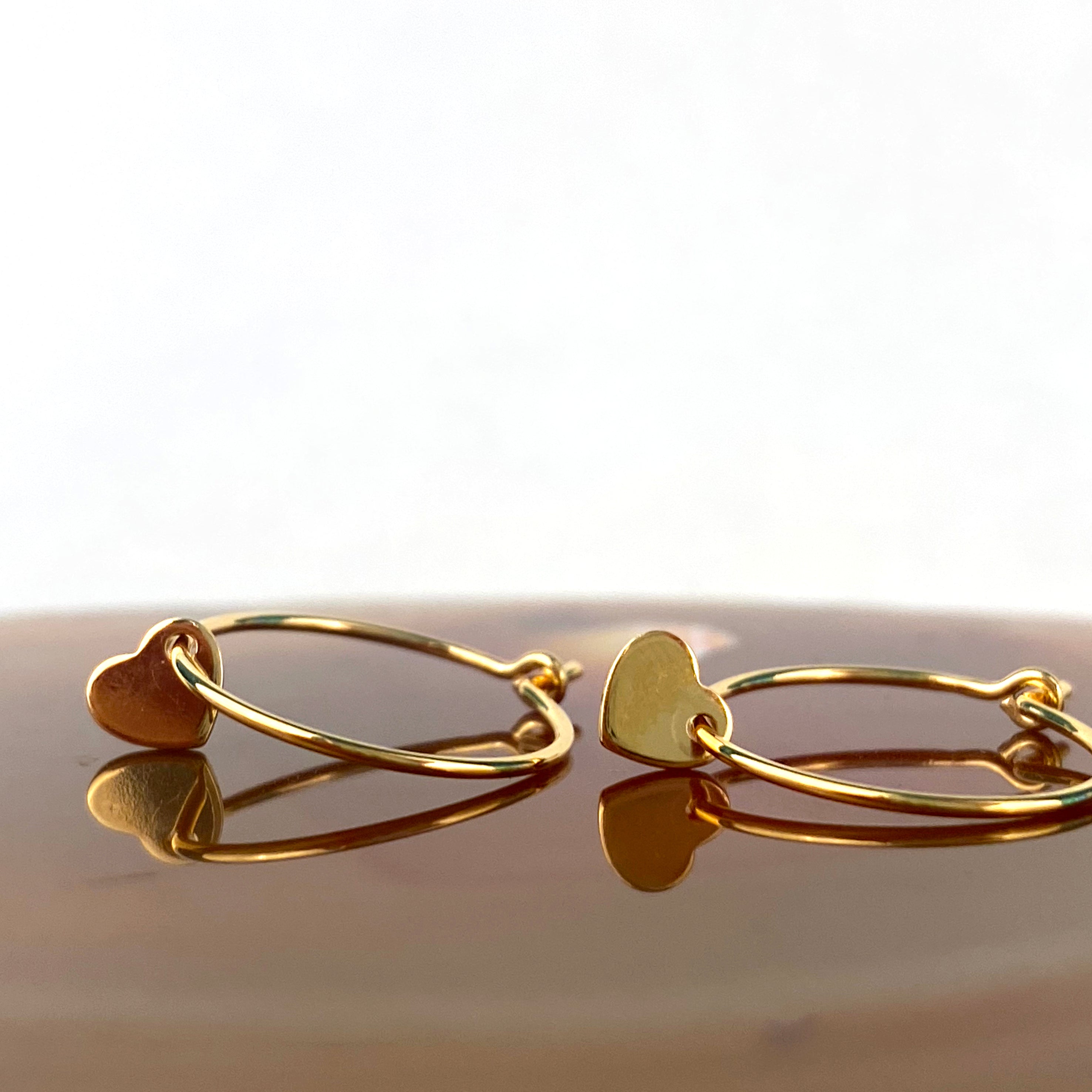Earrings hoops limited heart