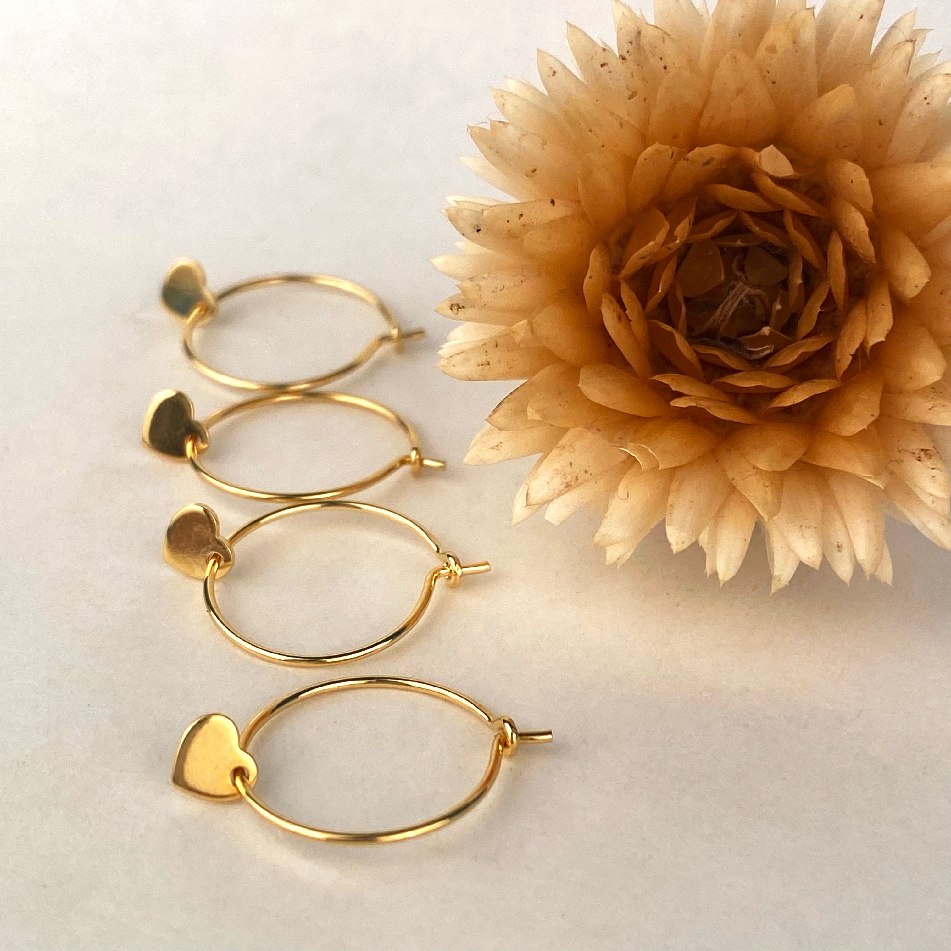 Earrings hoops limited heart