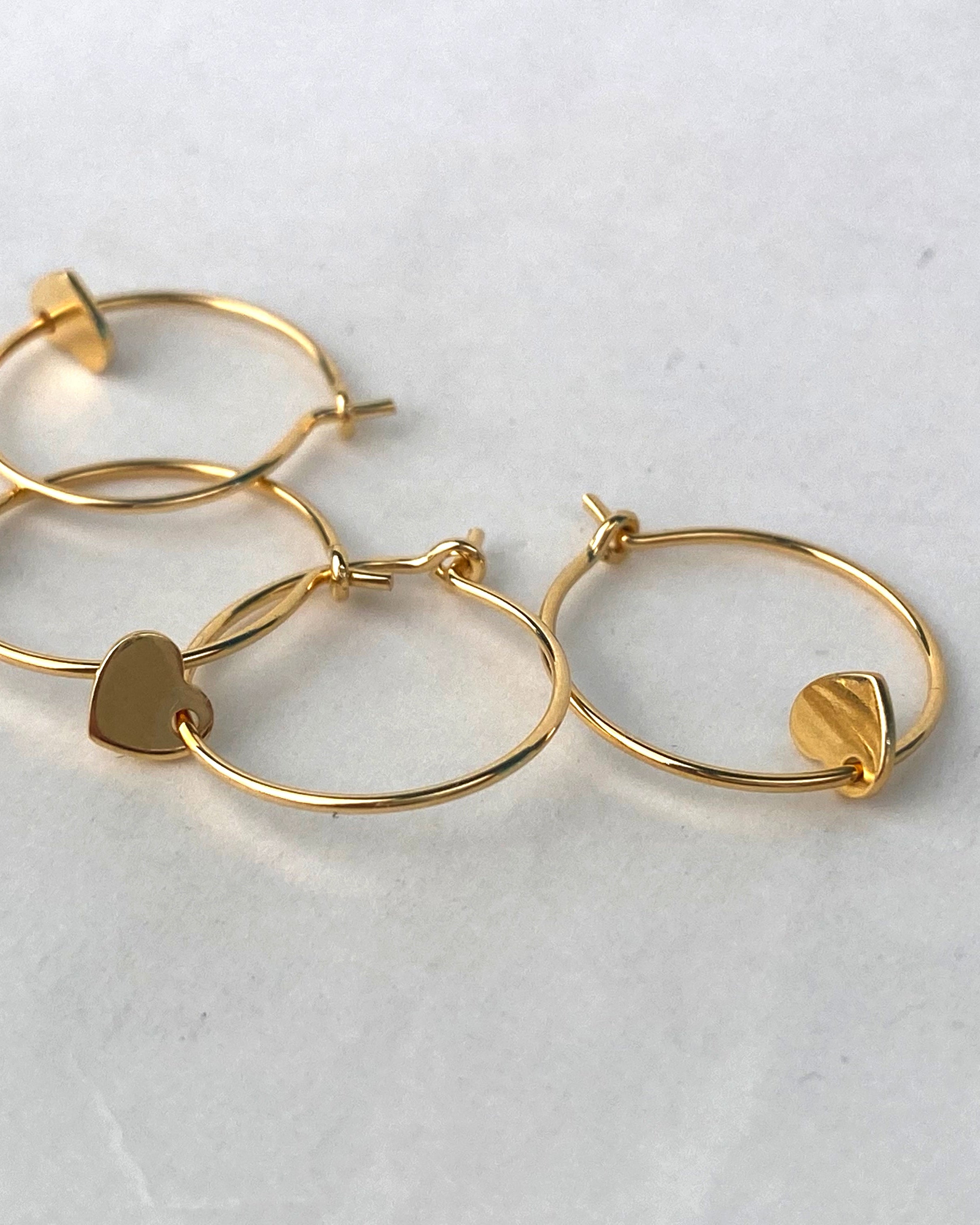 Oorbellen hoops limited heart