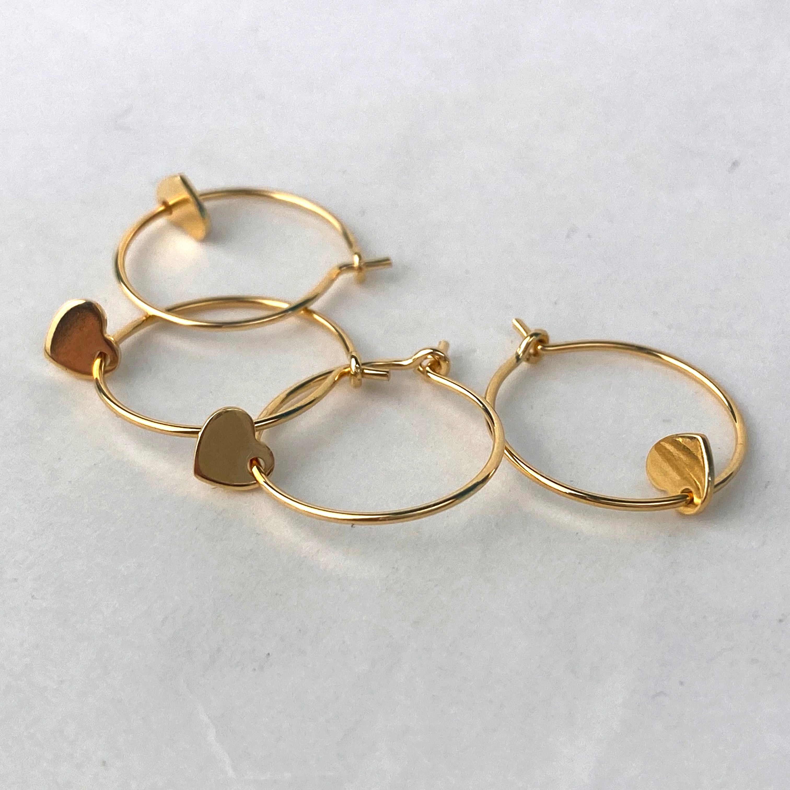 Oorbellen hoops limited heart