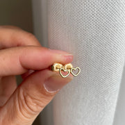 Earrings 14k heart