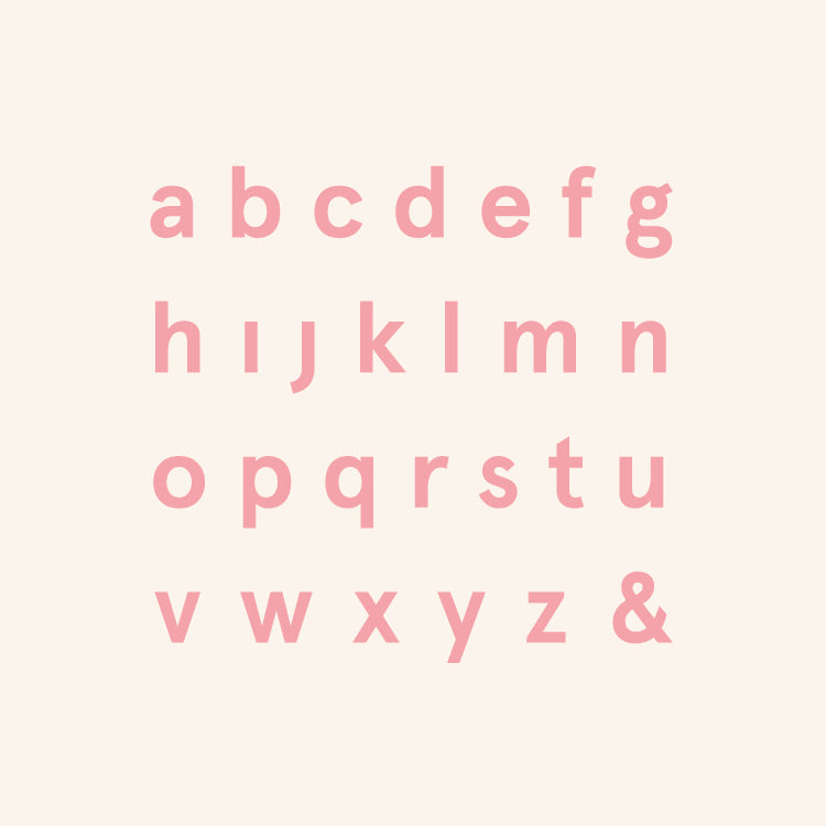 Loose pendant alphabet small