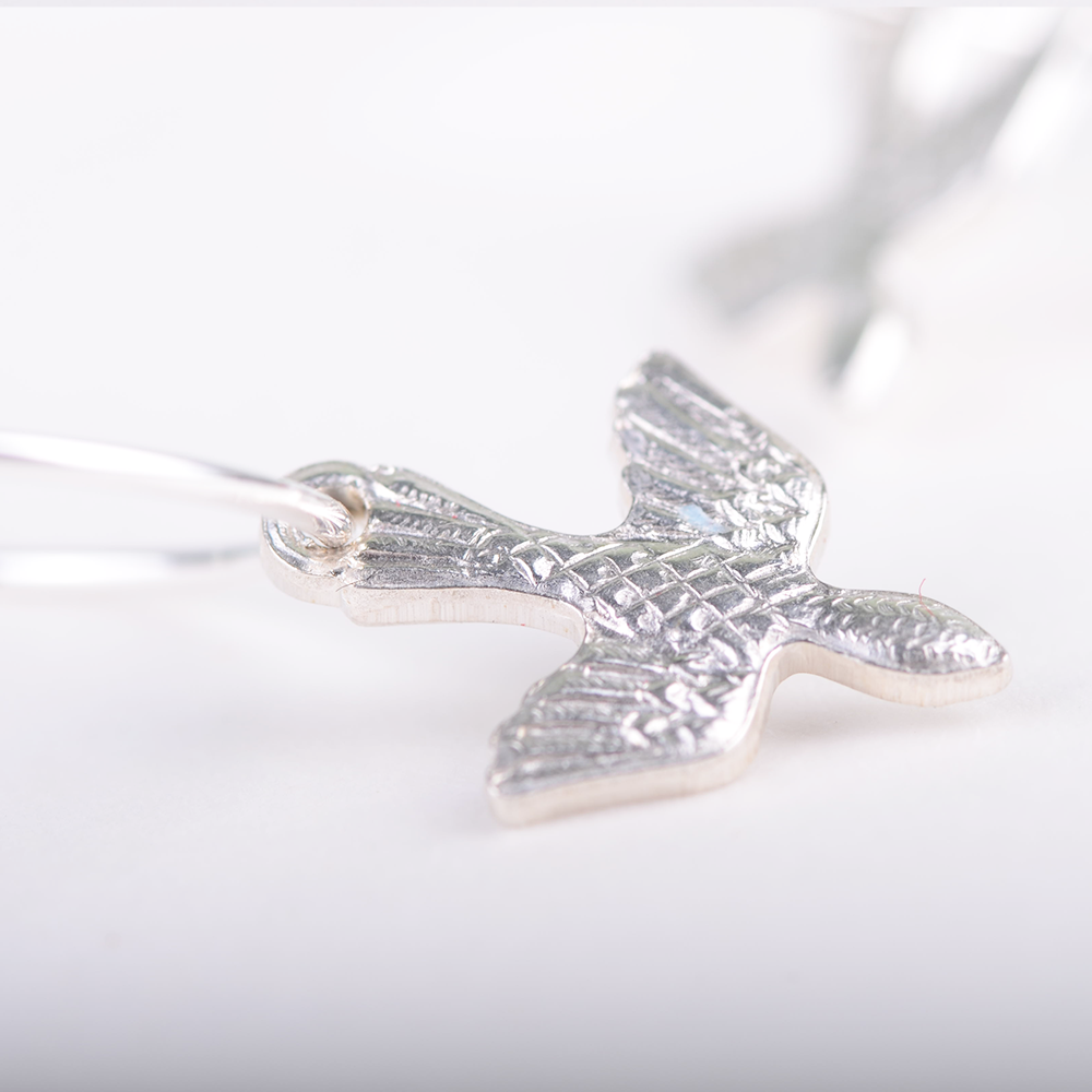 Earrings bird hoop