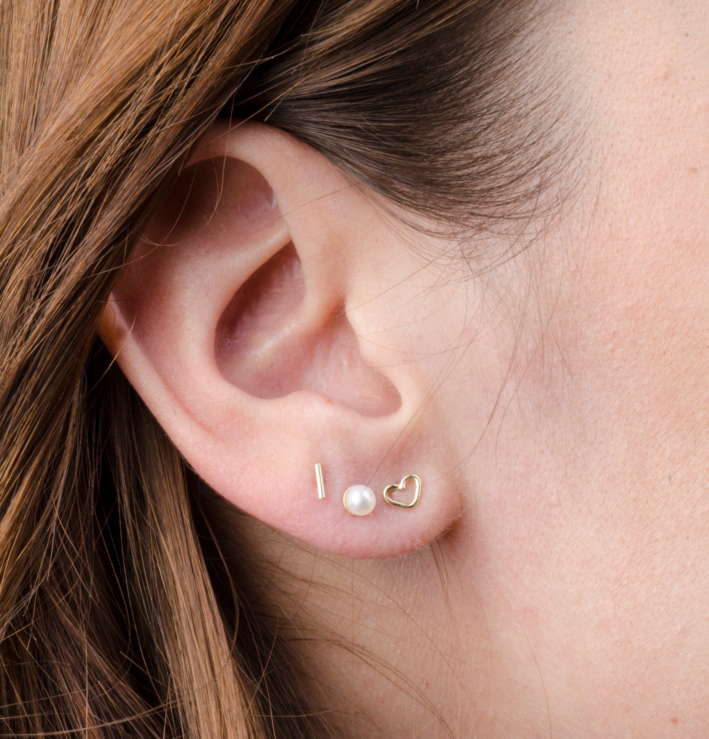 Oorbellen 14k heart
