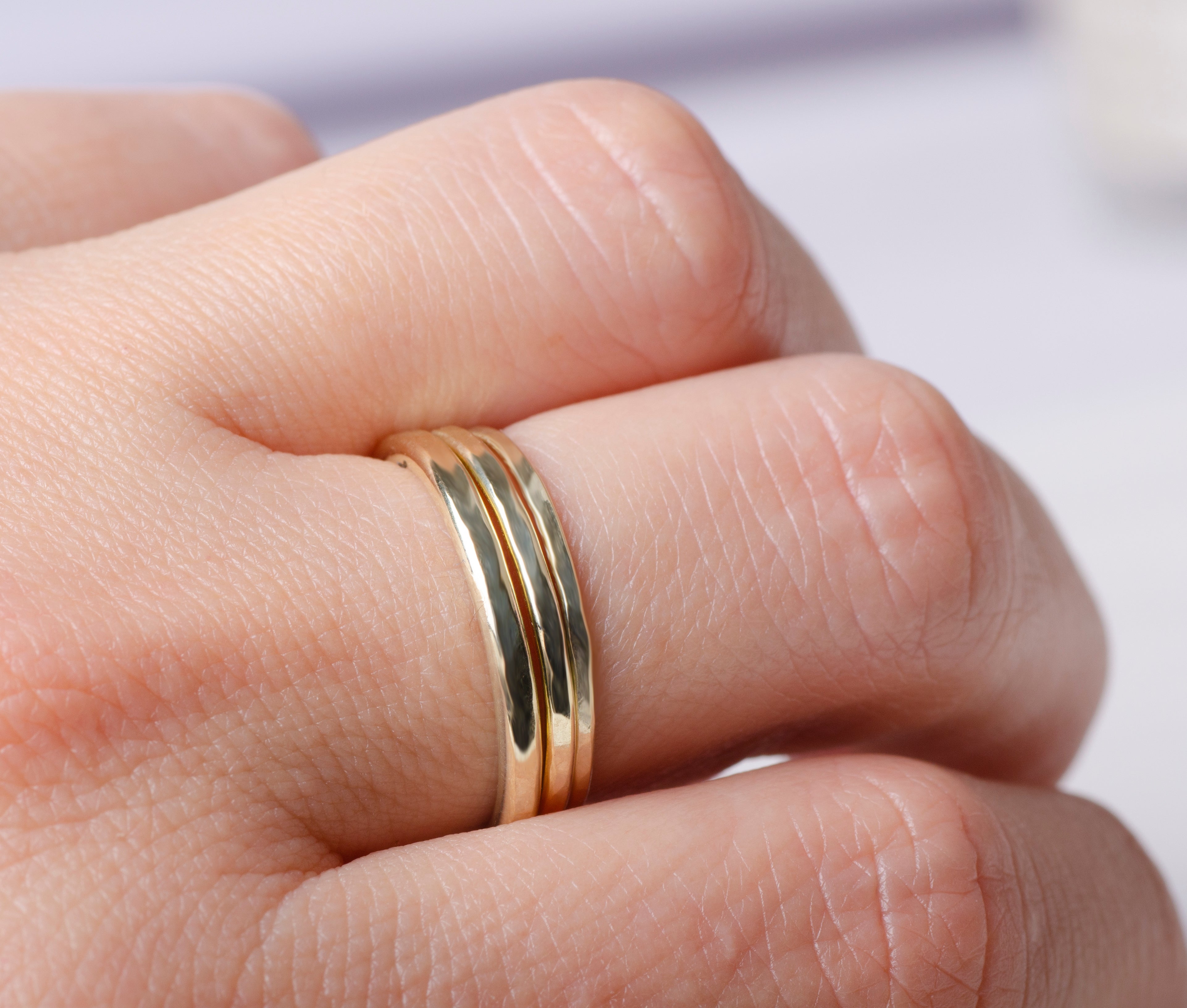 Ring 14k hammered