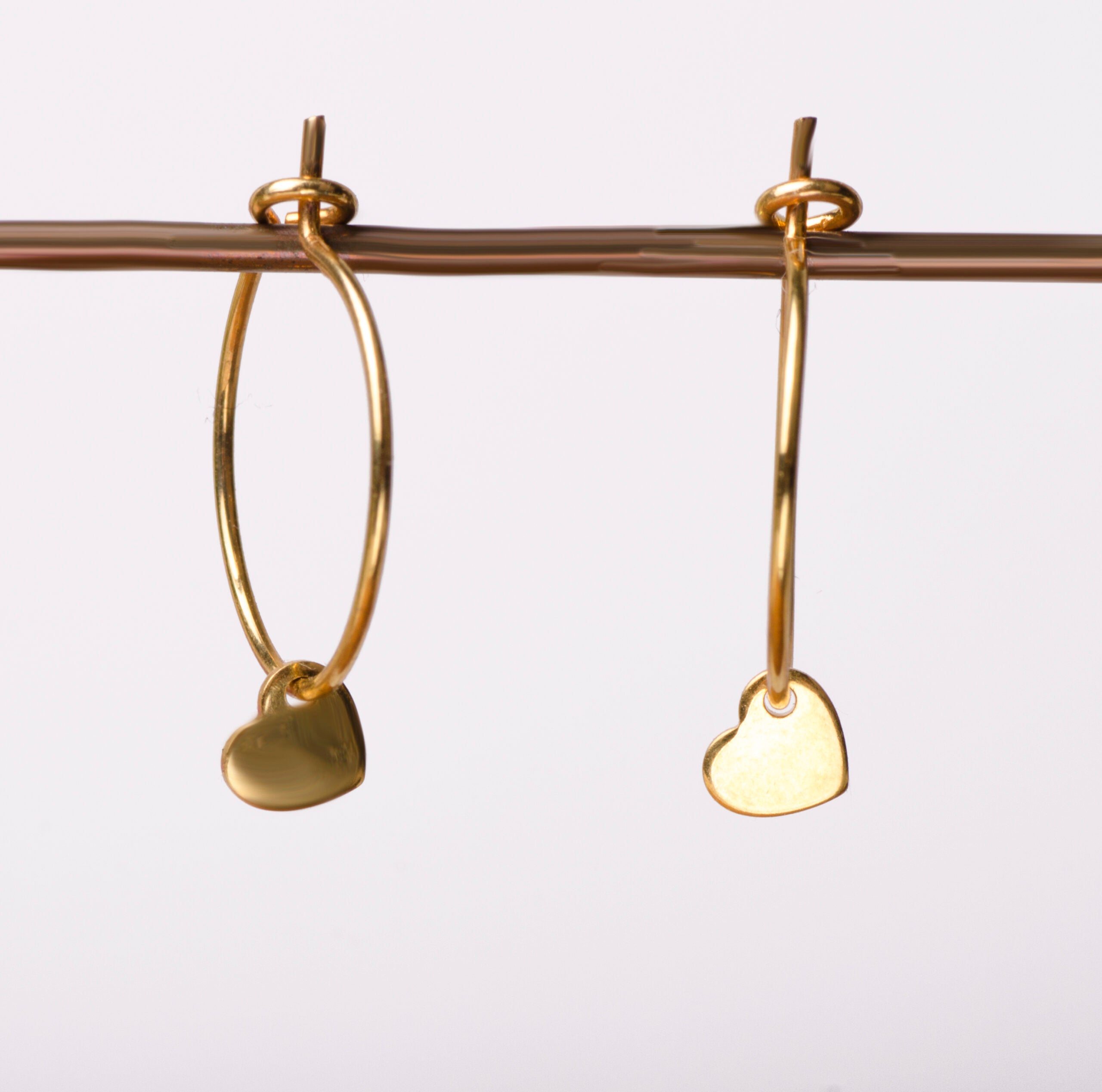 Earrings hoops limited heart