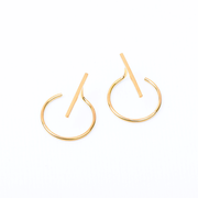 Earrings 14k pluto stripe