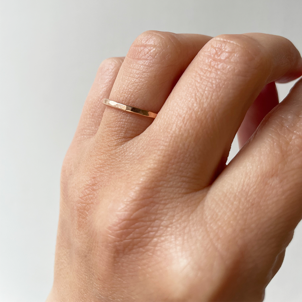 Ring 14k hammered