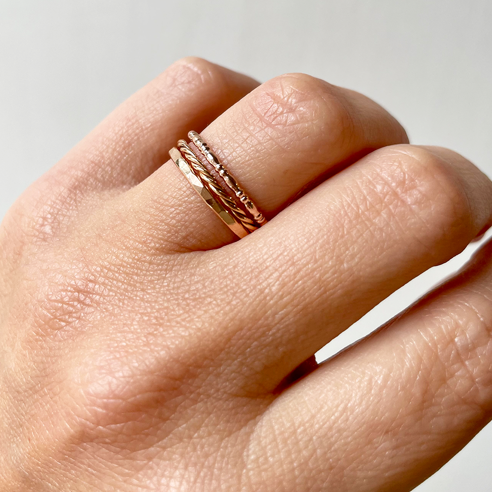 Ring 14k hammered